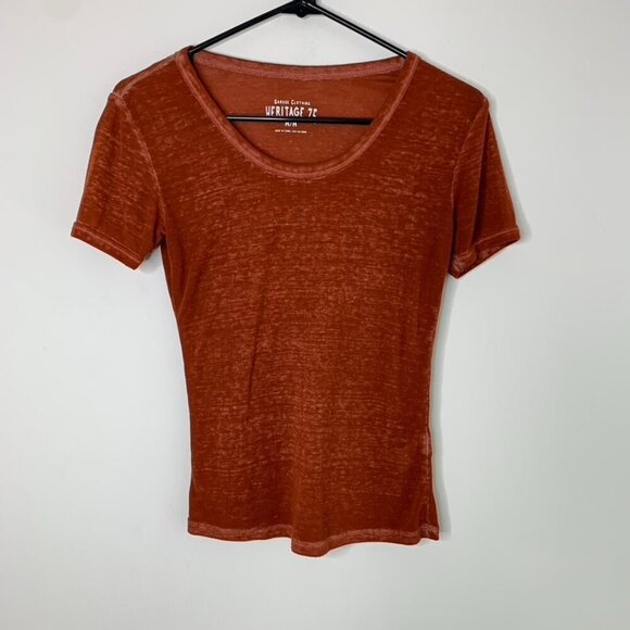 Garage Clothing Tee T-shirt Burnout Heathered marled Short sleeve crewneck - Picture 3 of 13